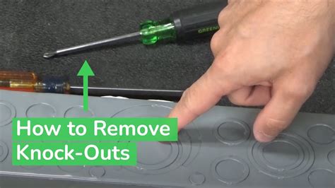 how to take out mwtal electrical box|knock out electrical box removal.